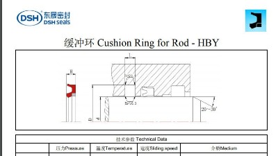 緩沖環(huán)HBY規(guī)格尺寸表