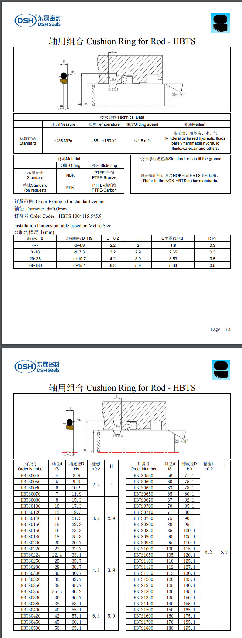 軸用組密封規(guī)格尺寸HBTS